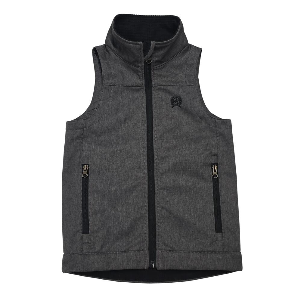 Cinch Youth Boys Gray Bonded Tech Vest Size XS 4/5 Cowboy Western Rodeo